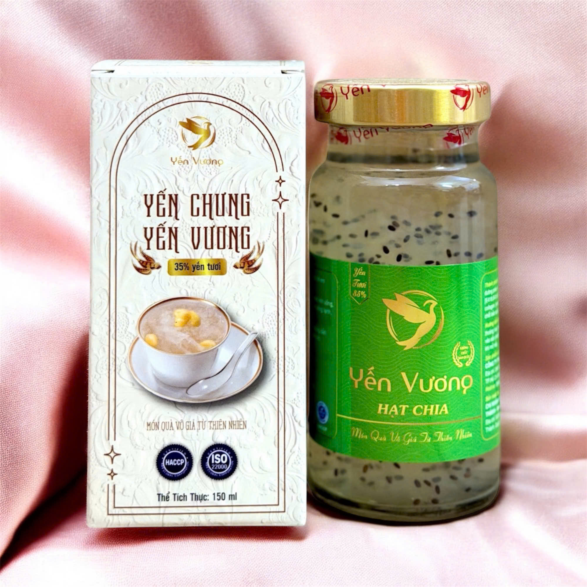 Hũ yến Vương 140ml có hộp Hạt Chia